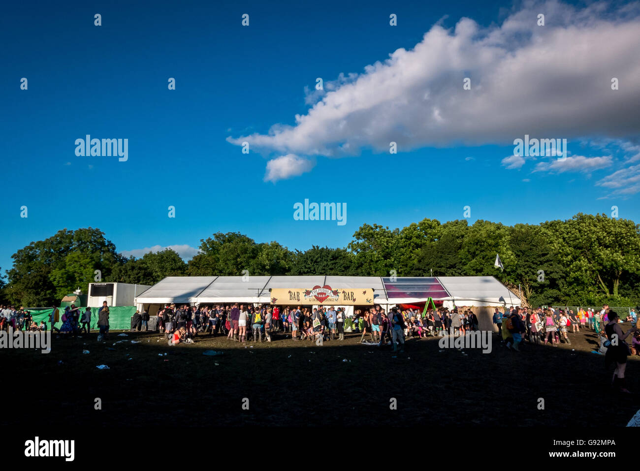 The 2016 Glastonbury Festival of Contemporary Performing Arts. Stock Photo