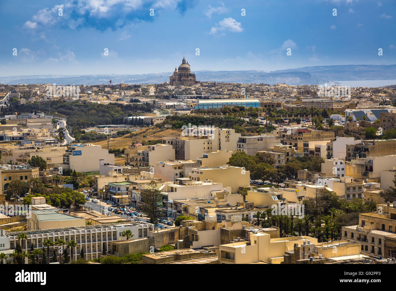 Ir-Rabat, Victoria, Ghawdex - Capital of the island Gozo, Maltese islands in Mediterranean sea Stock Photo