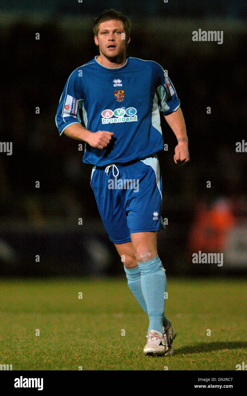 Soccer - FA Cup - Second Round - Replay - Northampton Town v Stevenage Borough - Sixfields Stadium. Dannie Bulman, Stevenage Borough Stock Photo