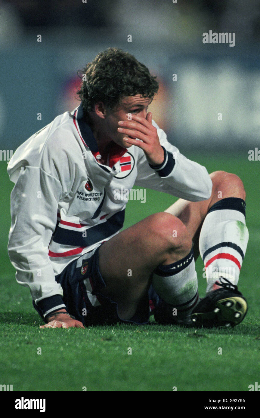 Soccer - World Cup France 98 - Group A - Morocco v Norway Stock Photo