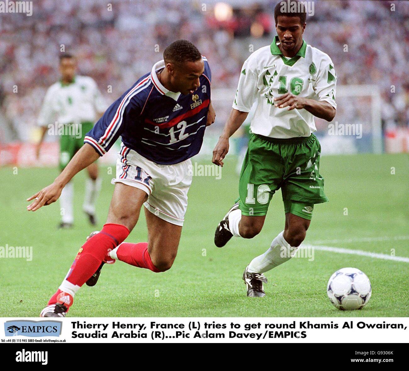 tdfオリーブ36 Soccer - World Cup France 98 - Group C - France v Saudi Arabia
