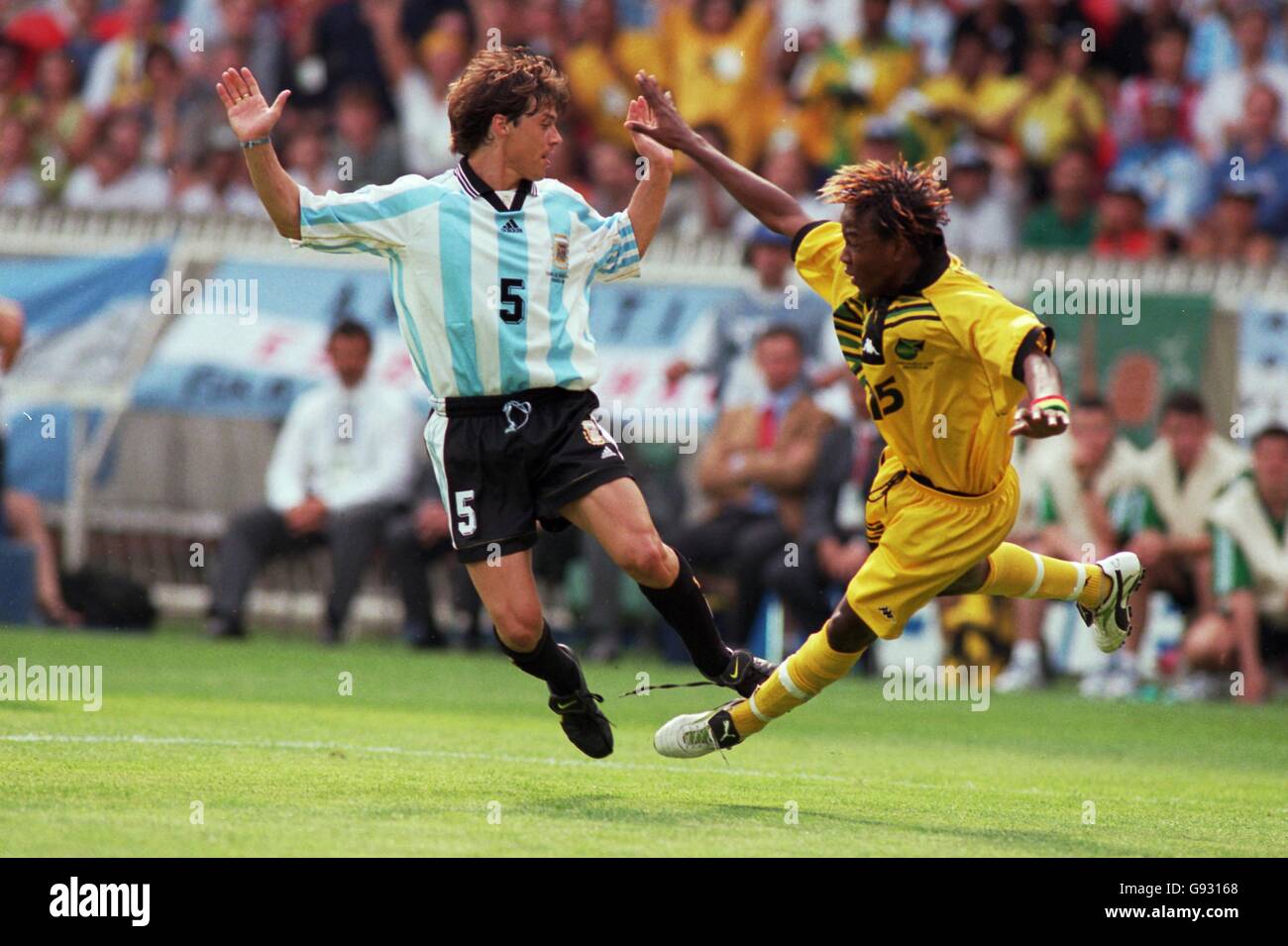 Soccer World Cup France 98 Group H Argentina V Jamaica Stock Photo Alamy