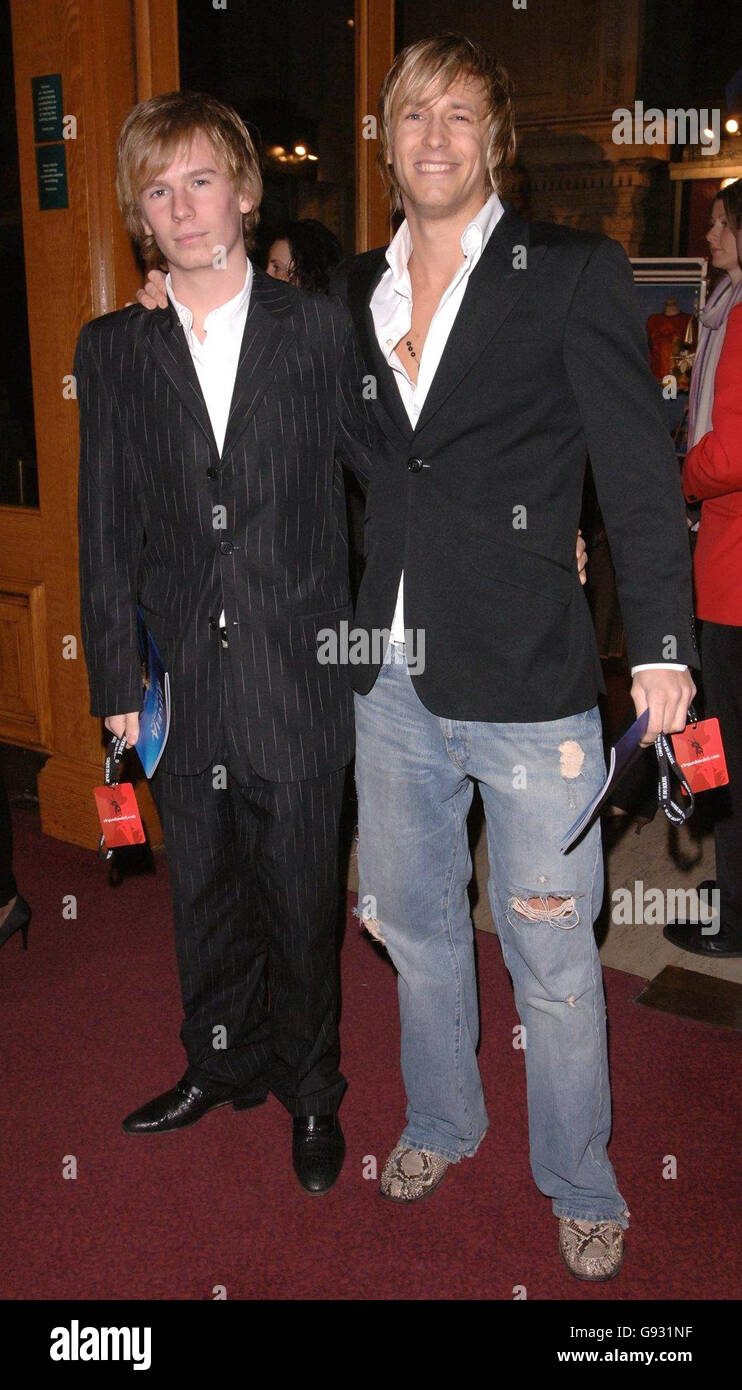 Harry Parfitt (left) and Rick Parfitt Jnr arrive for the VIP preview of