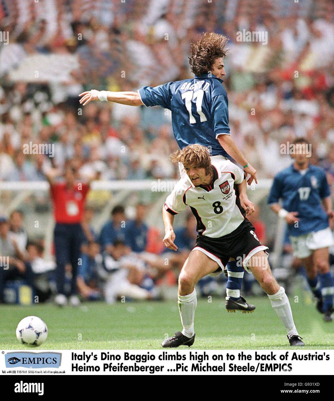 Soccer - World Cup France 98 - Group B - Italy v Austria. Italy's