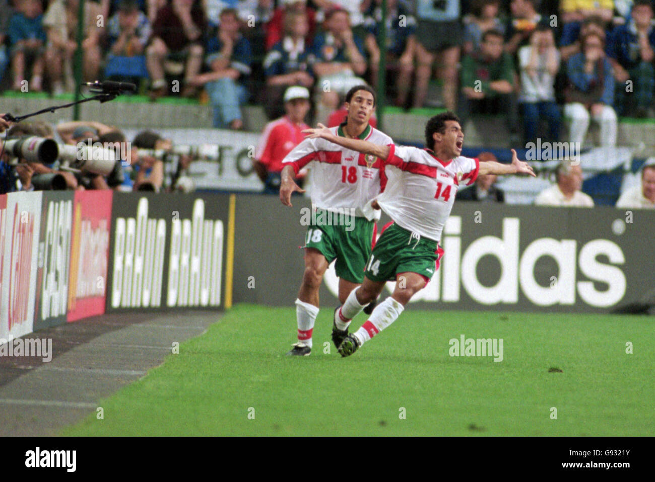 Soccer - World Cup France 98 - Group A - Scotland v Morocco Stock Photo