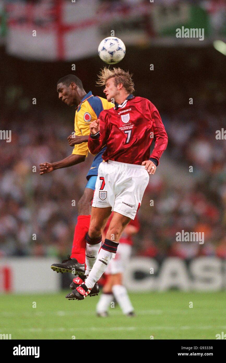 Soccer - World Cup France 98 - Group G - Colombia v England Stock Photo -  Alamy