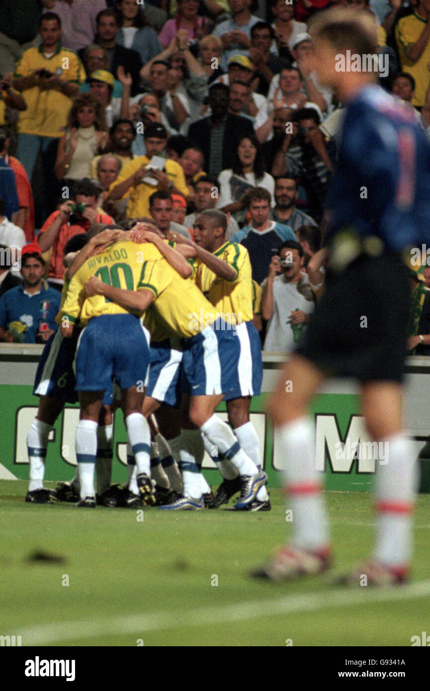 Soccer world cup france 98 semi final brazil v holland hi-res