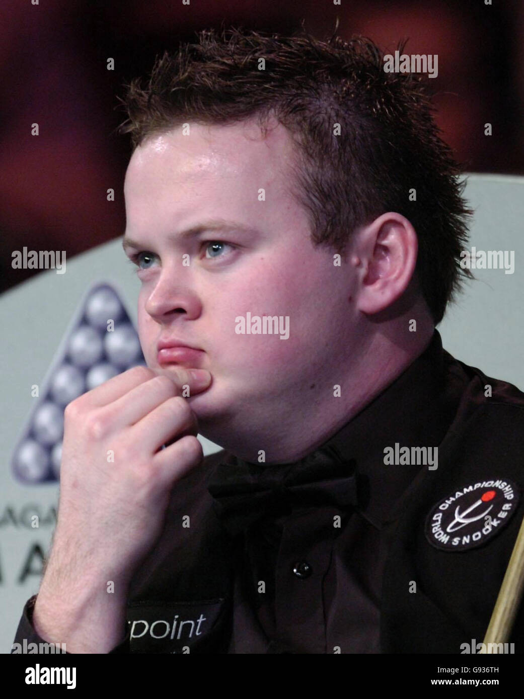 World Champion Shaun Murphy looks on during the SAGA Insurance Masters second round match