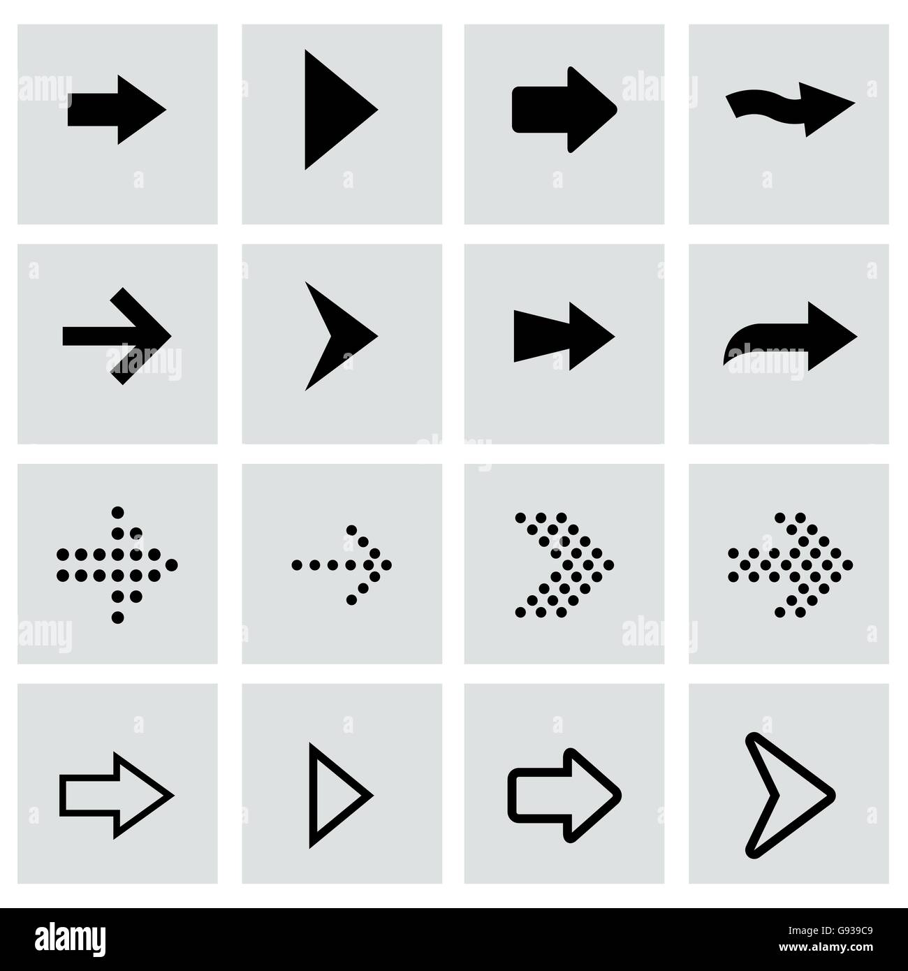 Vector black arrows icon set Stock Vector Image & Art - Alamy