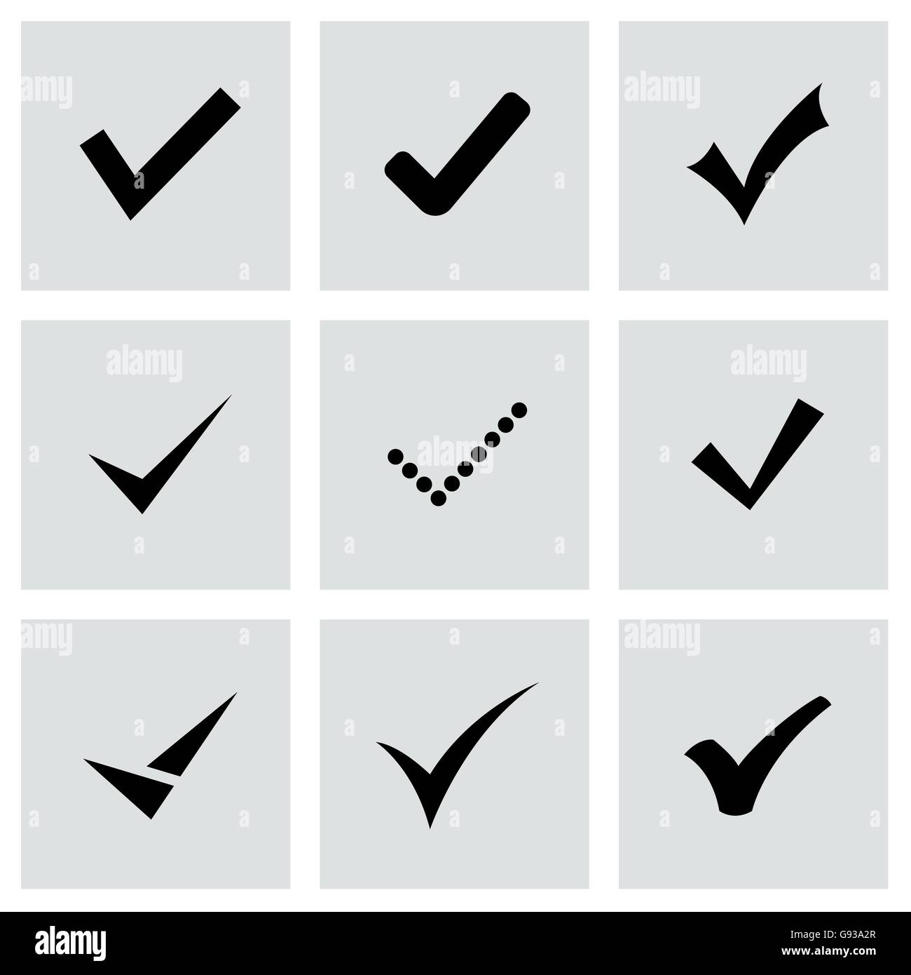 Confirm tick mark vector Stock Vector Images - Alamy