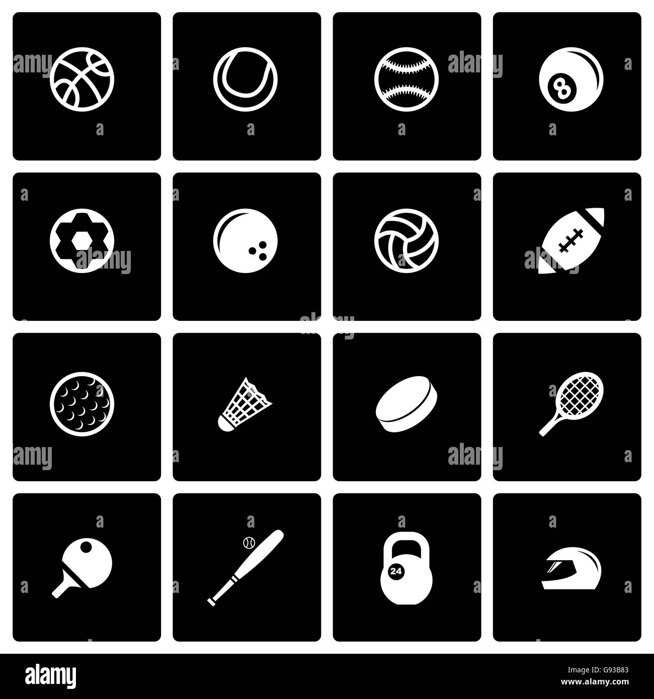 Vector black sport icon set Stock Vector Image & Art - Alamy