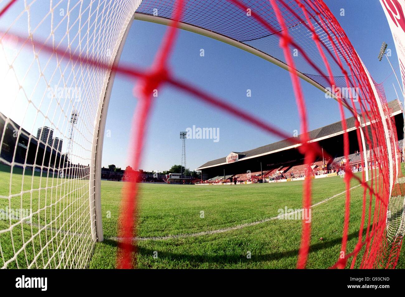 Soccer - Friendly - Leyton Orient v West Ham United. A view of Brisbane Road from behind the goal Stock Photo