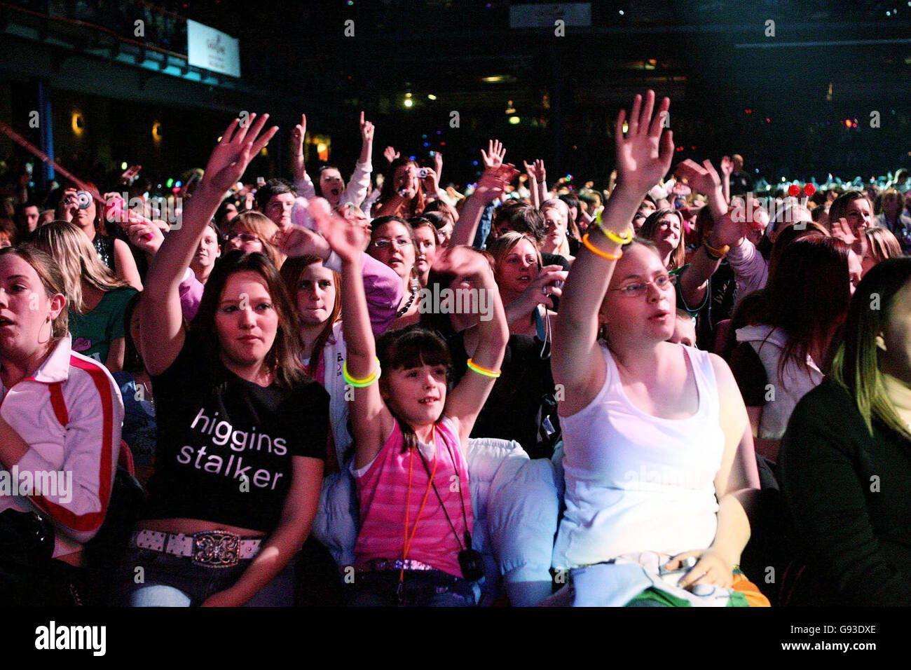 Fans cheer at the ChildLine charity concert at Dublin's Point Depot ...
