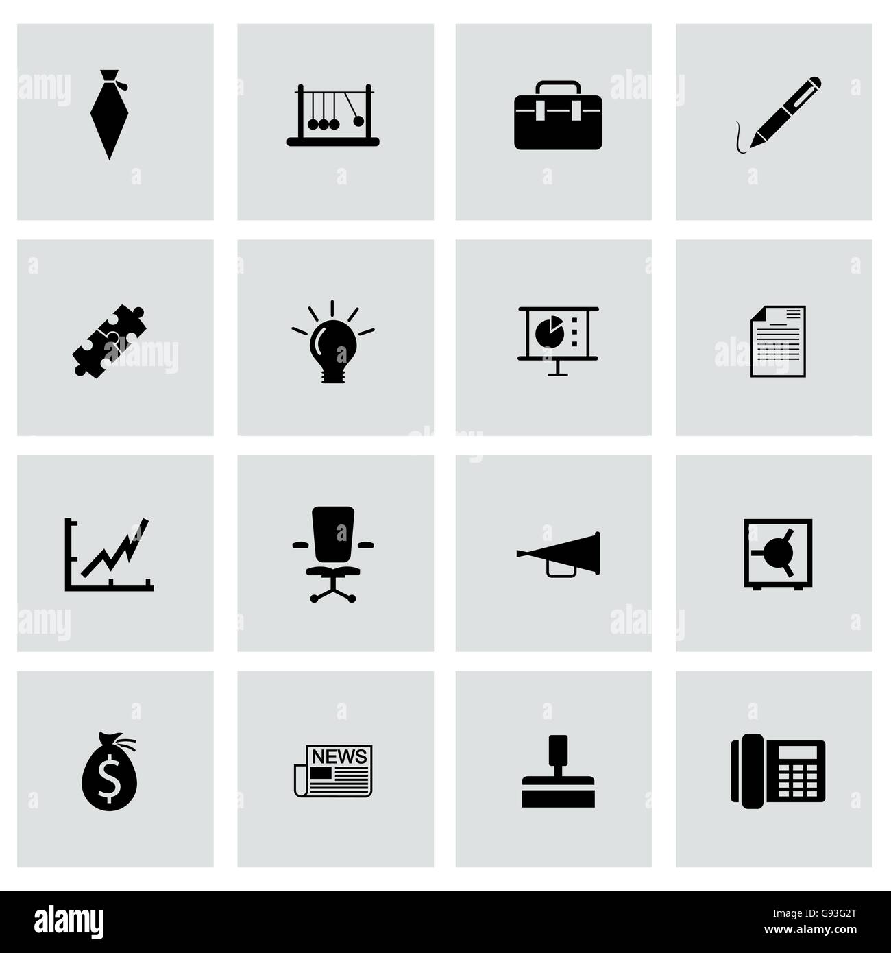 Vector black business icons set Stock Vector Image & Art - Alamy