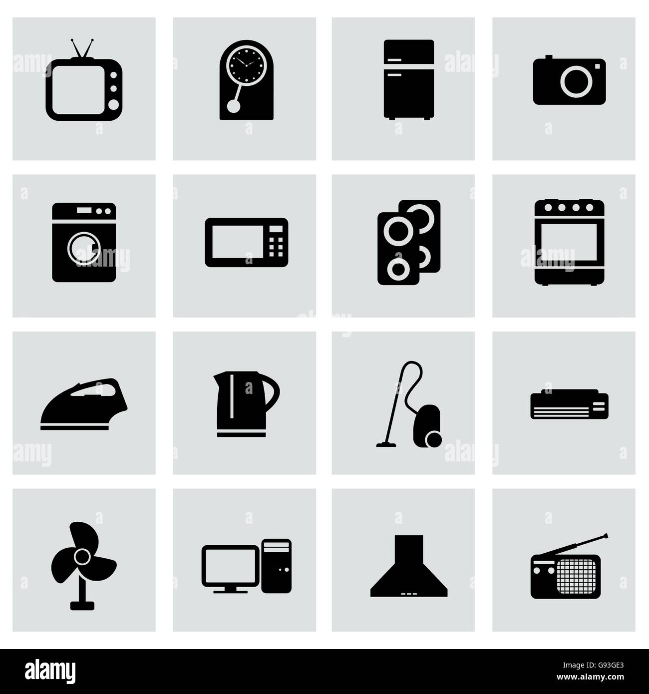 Vector black home icons set Stock Vector Image & Art - Alamy