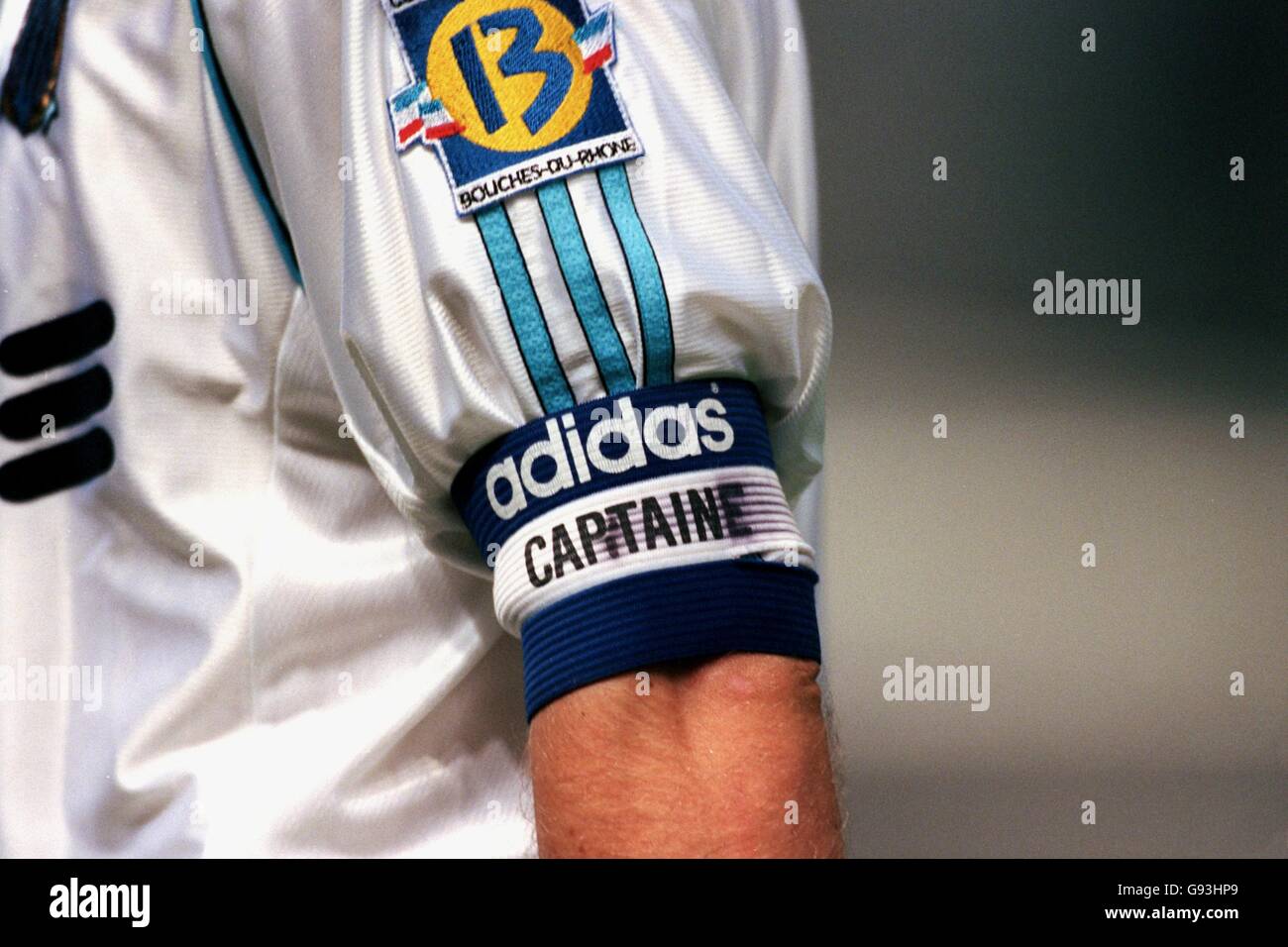French Soccer - Premiere Division - Olympique Marseille v Rennes. Adidas  captain's armband Stock Photo - Alamy