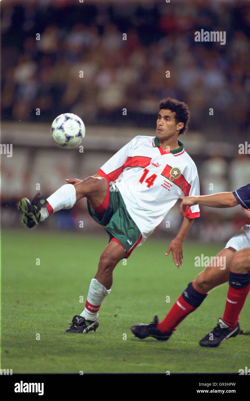 Soccer - World Cup France 98 - Group A - Scotland v Morocco Stock Photo