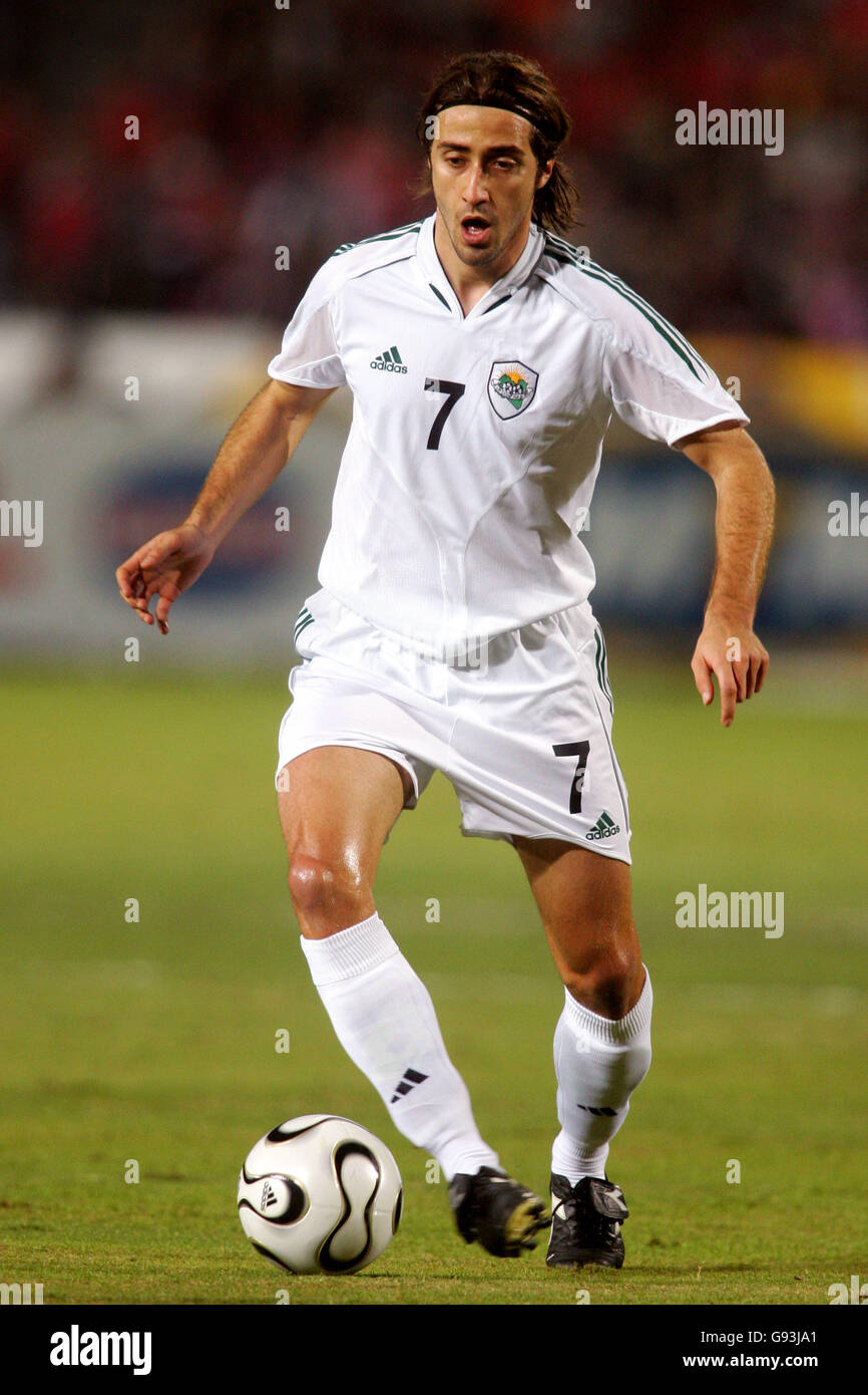 Soccer - African Cup of Nations 2006 - Group A - Libya v Ivory Coast - Cairo International Stadium. Jehad Muntasser, Libya Stock Photo