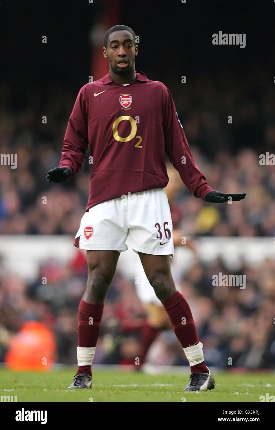 Soccer - FA Barclays Premiership - Arsenal v Bolton Wanderers - Highbury. Johan Djourou, Arsenal Stock Photo