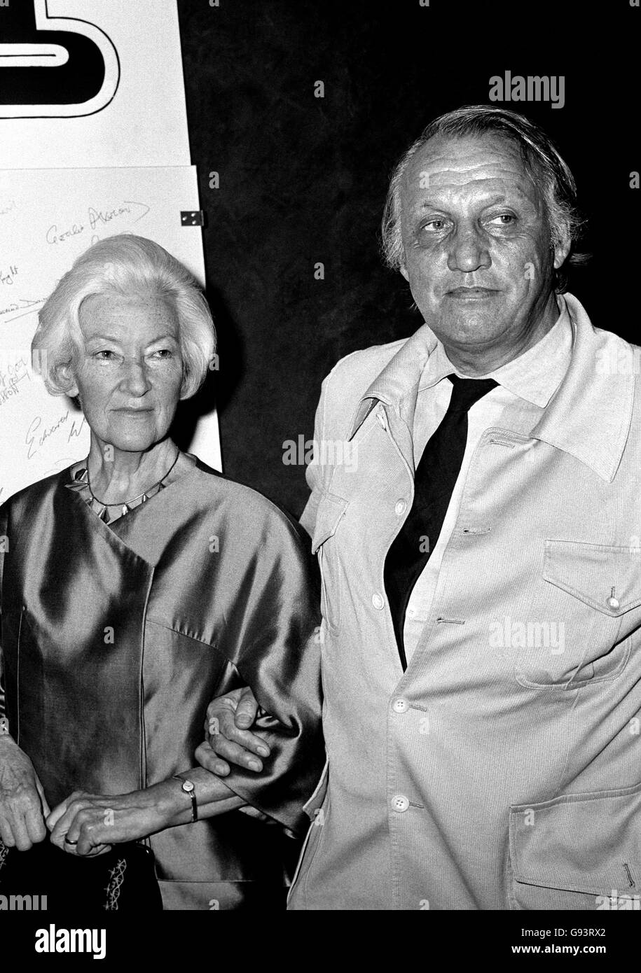 Cinema City Exhibition - Round House, Chalk Farm. Film critic Dilys Powell and director Joeseph Losey. Stock Photo