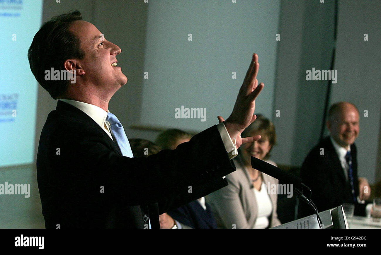 Conservative Party leader David Cameron launches the Democracy Task Force, Monday 6 February 2006 at party headquarters in central London. Watch for PA Story POLITICS Tories. PRESS ASSOCIATION Photo. Photo should read: Cathal McNaughton/PA Stock Photo