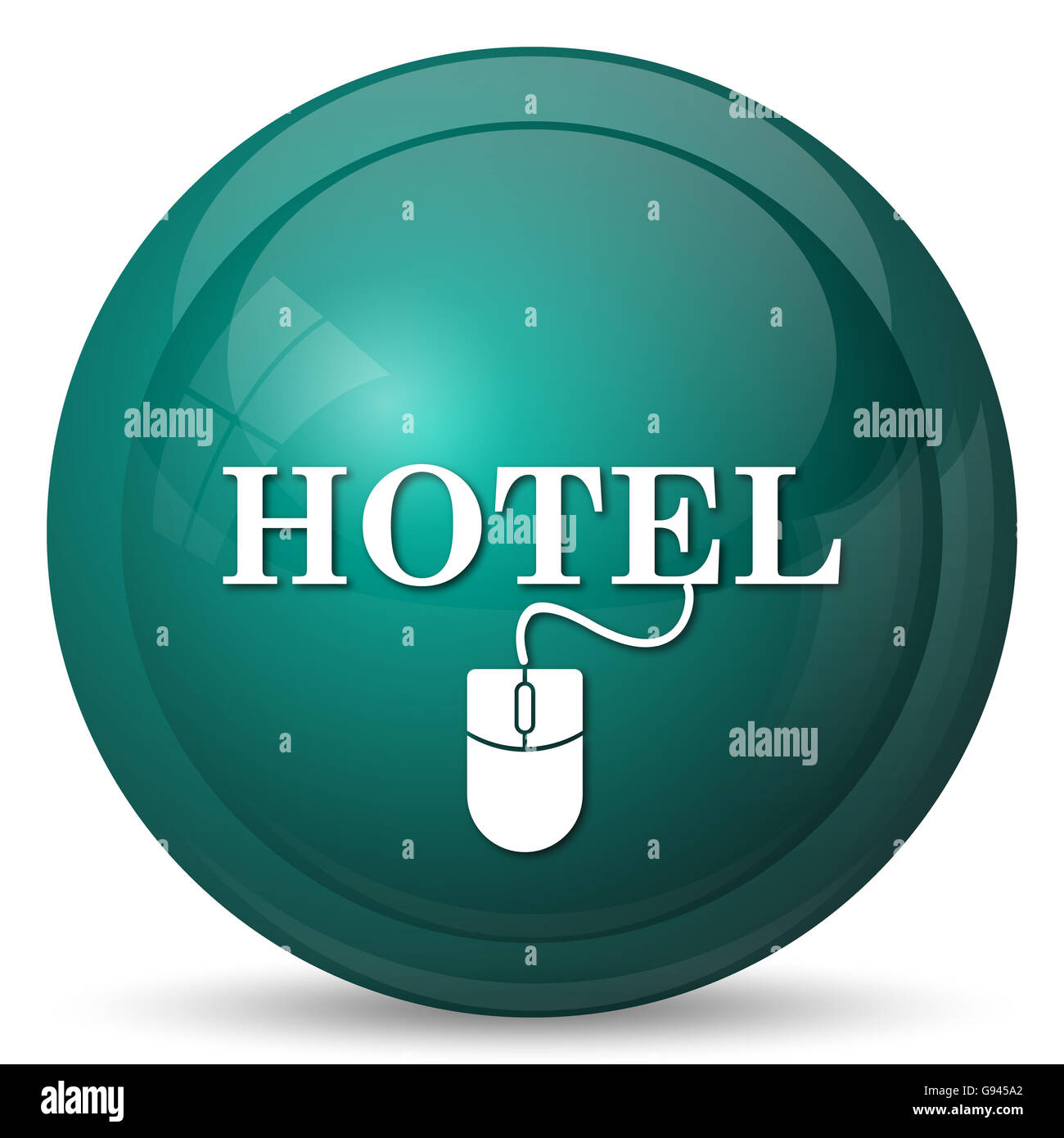 Hotel icon. Internet button on white background Stock Photo - Alamy