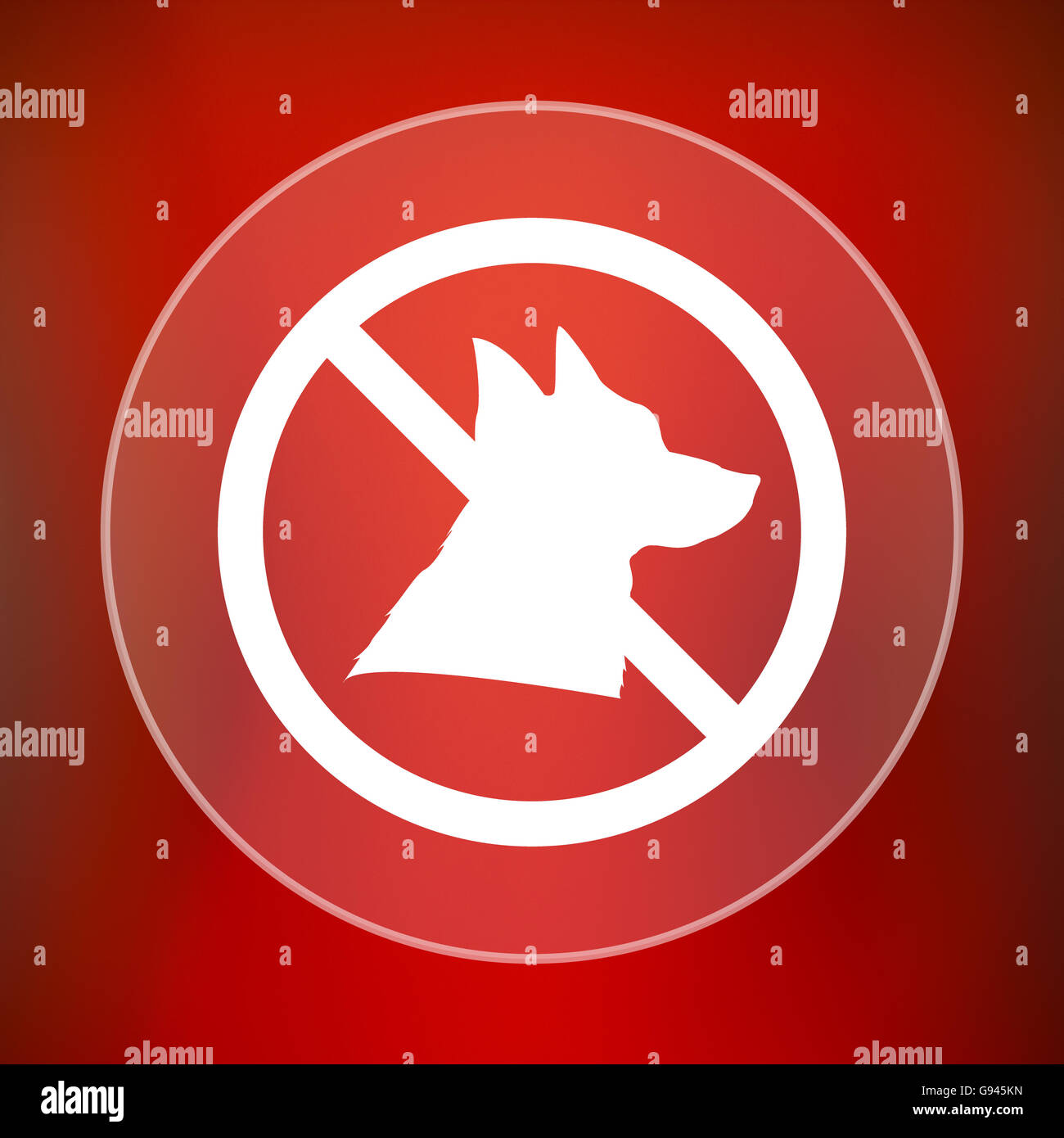 Red white no dogs hi-res stock photography and images - Alamy