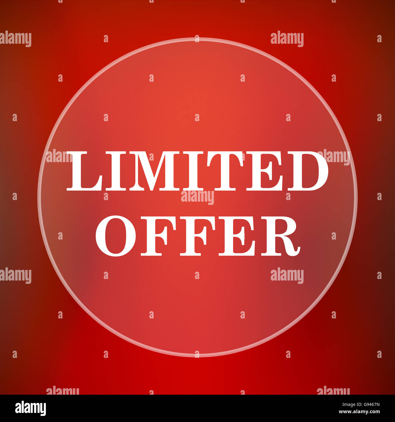 Limited offer icon. Internet button on red background Stock Photo - Alamy