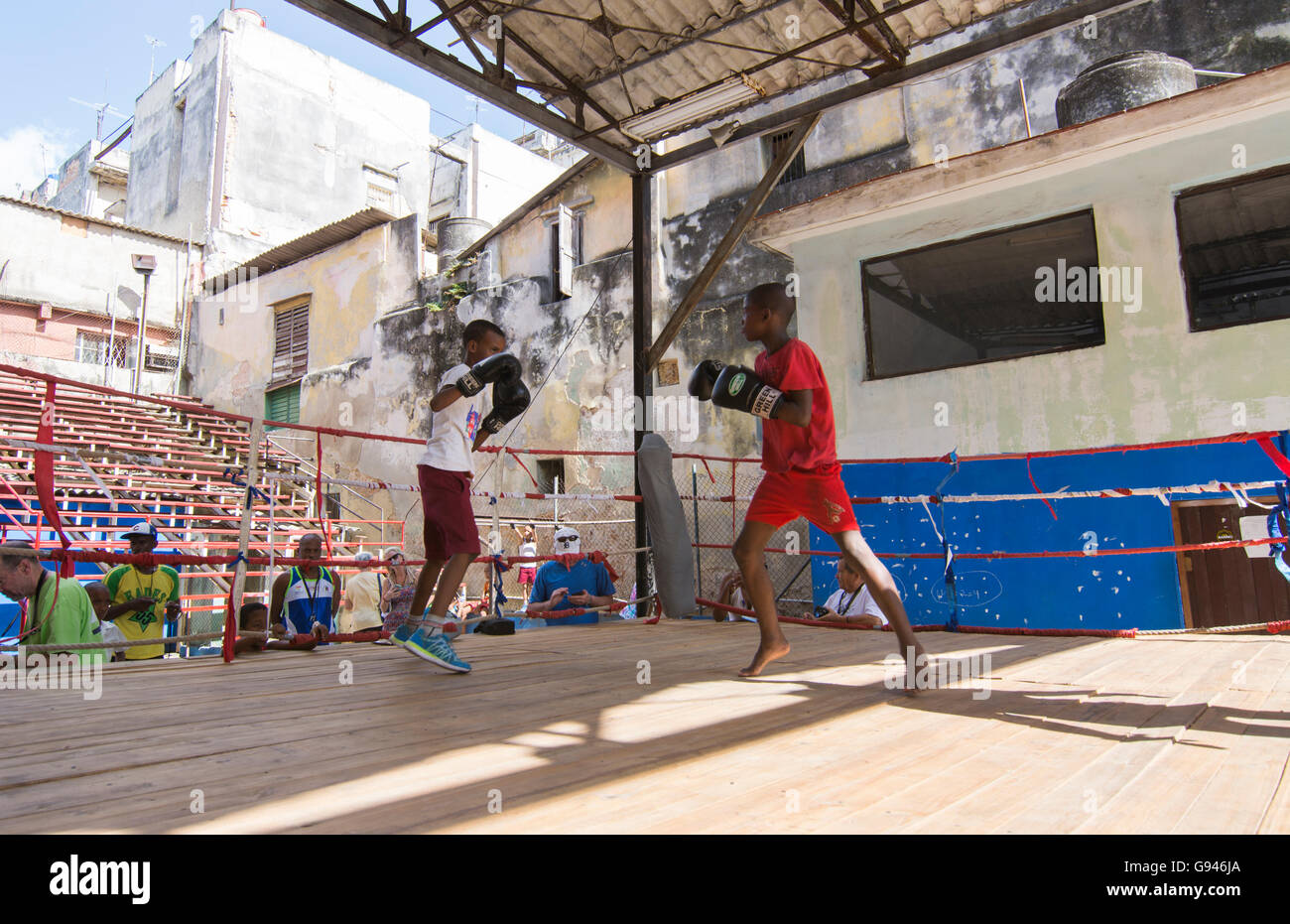 Havana Cuba Habana best boxing gym young boys learning to fight at