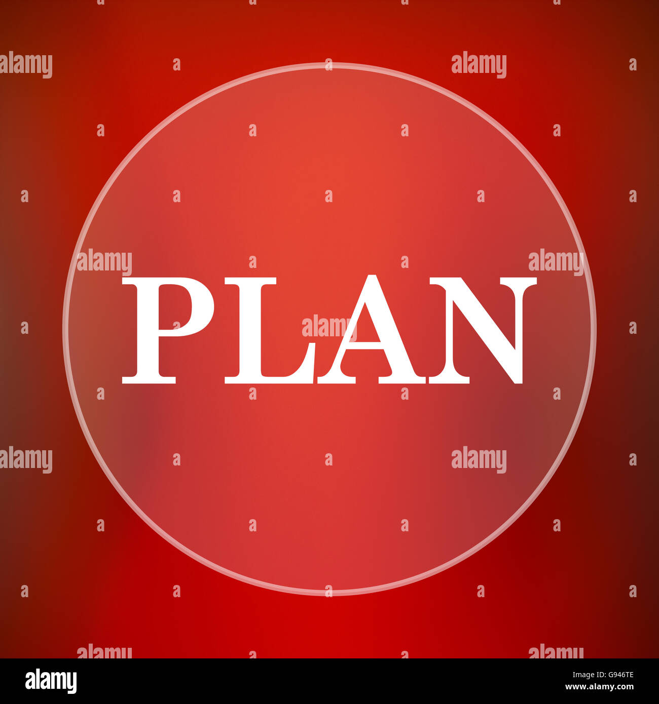 Plan icon. Internet button on red background Stock Photo - Alamy