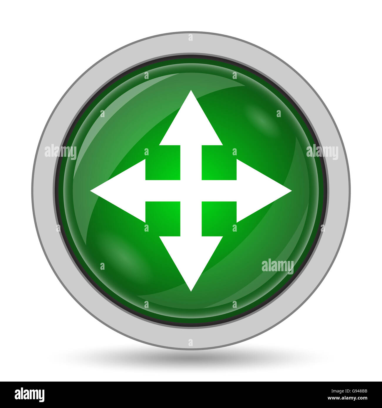 Full screen icon. Internet button on white background Stock Photo - Alamy