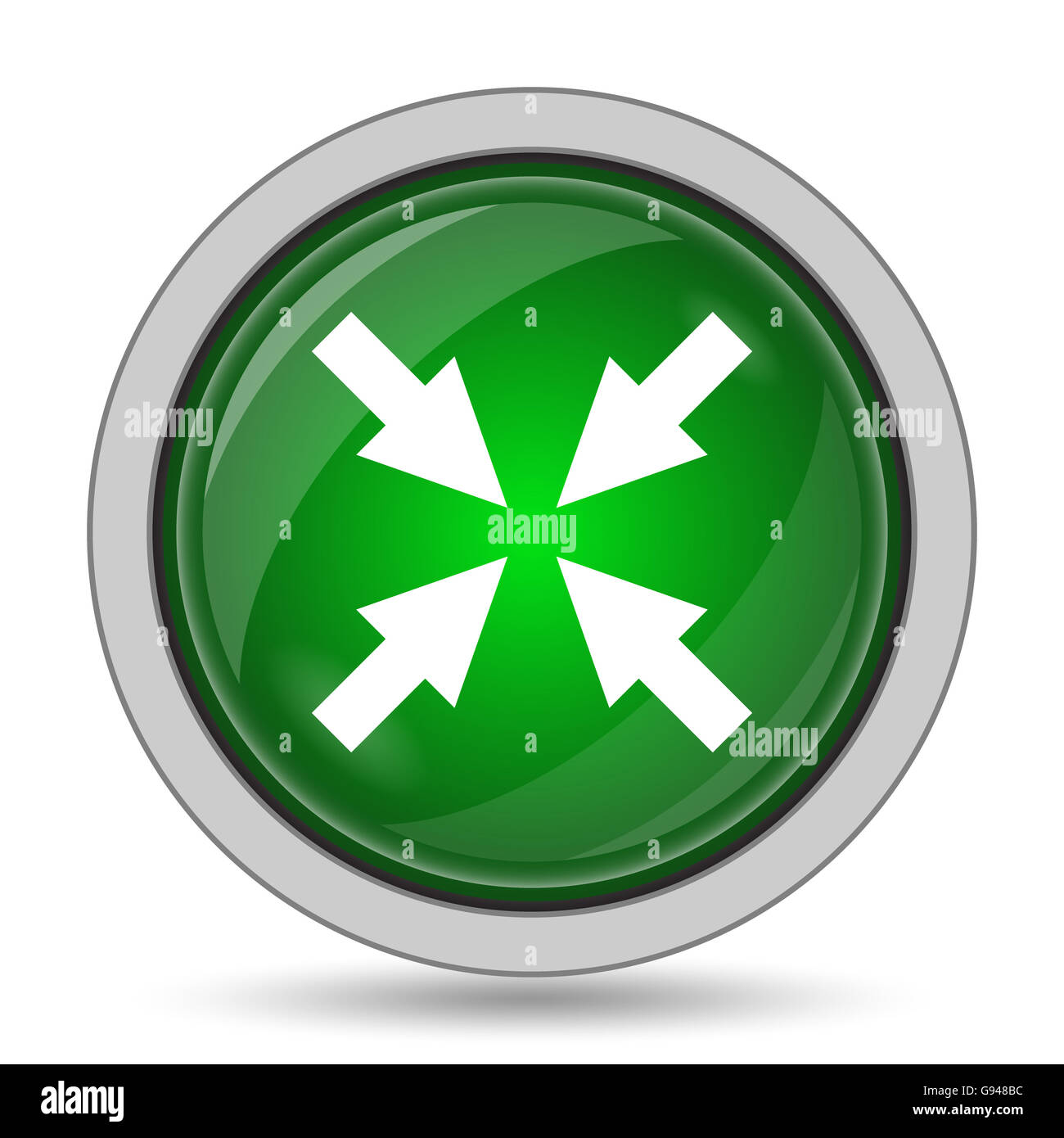 Exit full screen icon. Internet button on white background Stock Photo ...