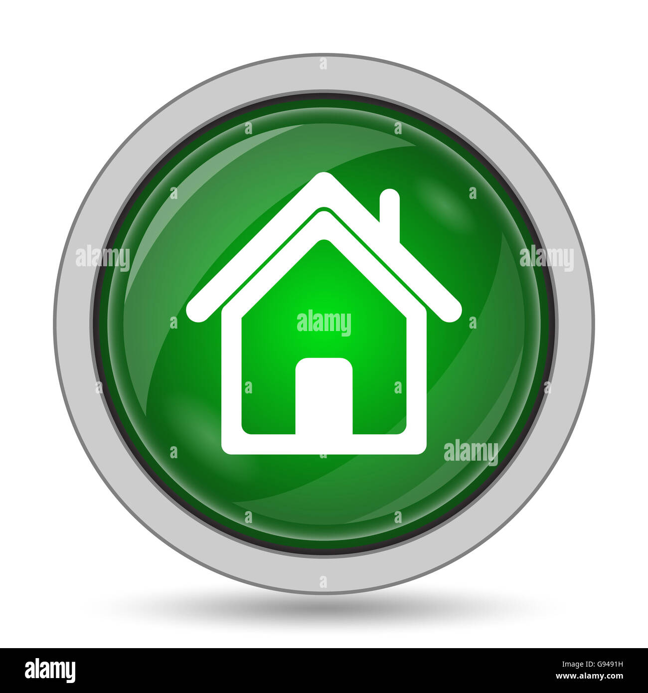 Home icon. Internet button on white background Stock Photo - Alamy