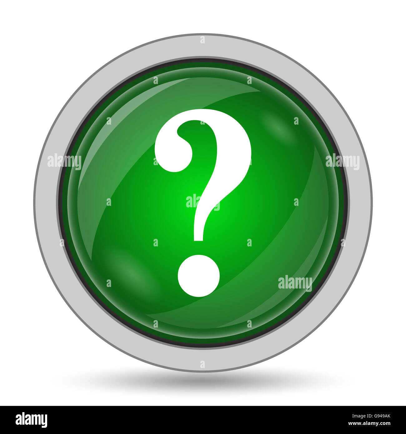Question mark icon. Internet button on white background Stock Photo - Alamy