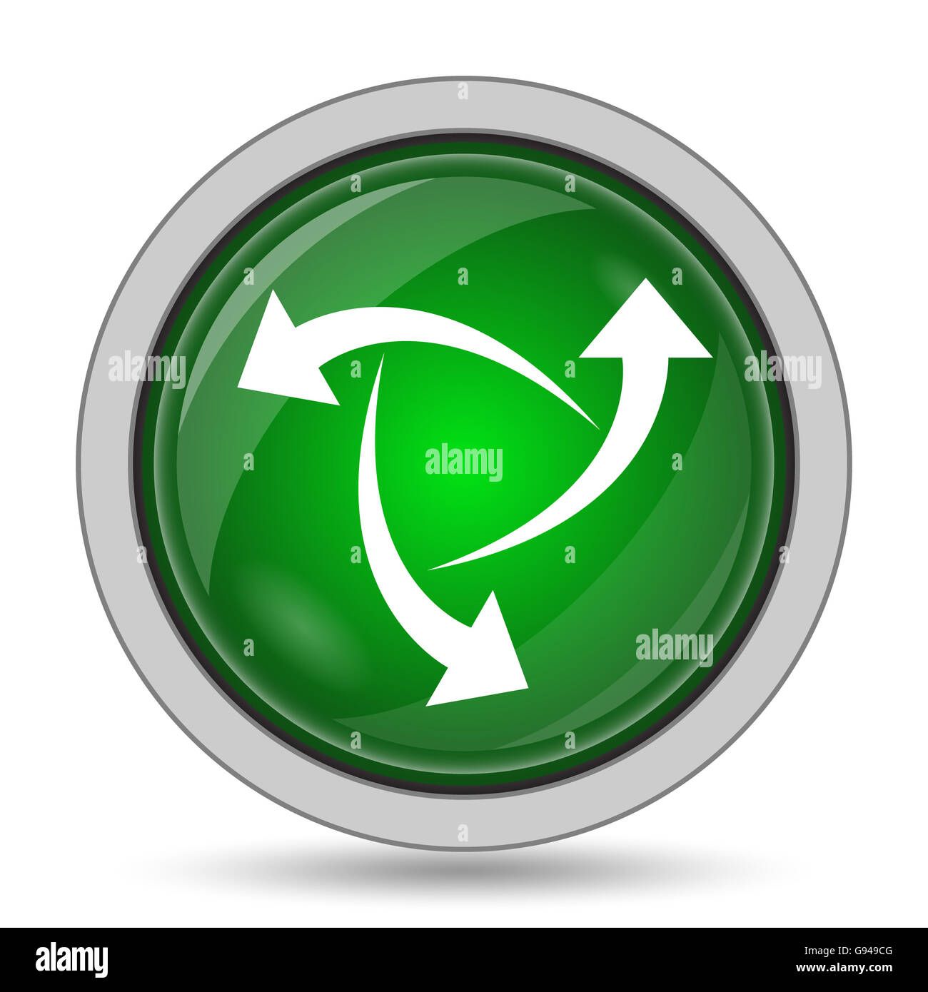Change icon. Internet button on white background Stock Photo - Alamy