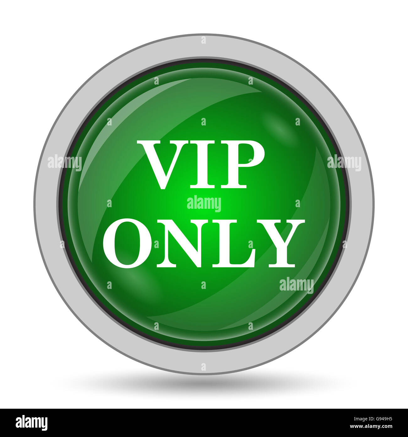 VIP only icon. Internet button on white background Stock Photo - Alamy