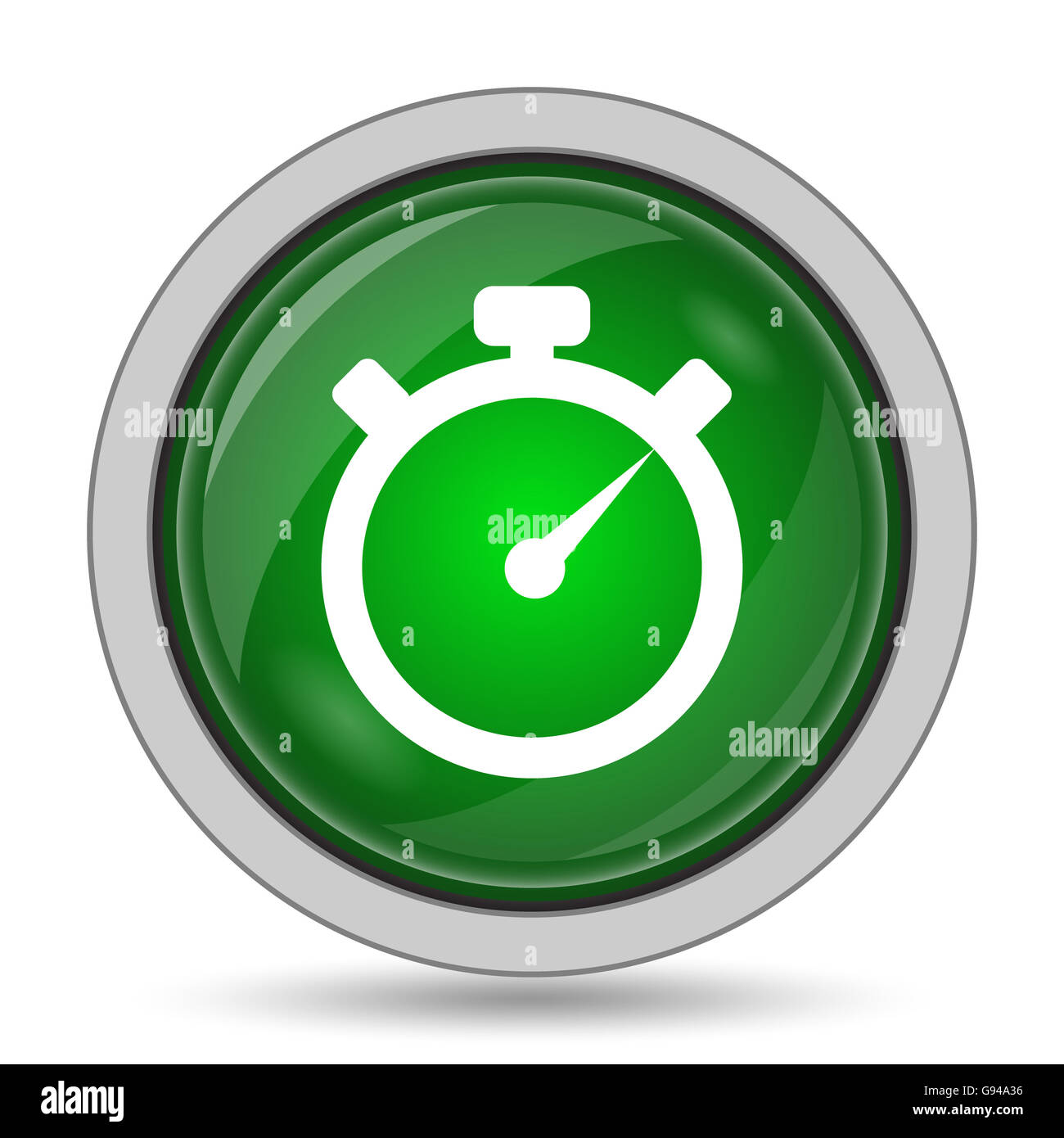 Timer icon. Internet button on white background Stock Photo - Alamy