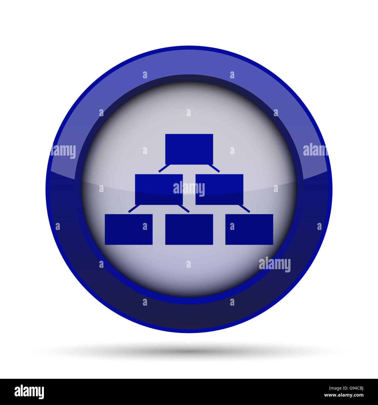 Organizational chart icon. Internet button on white background Stock ...