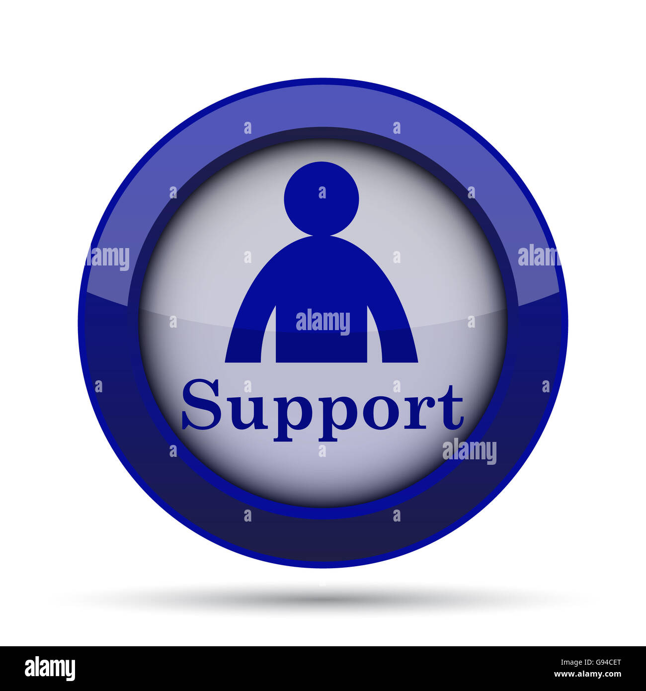 Support icon. Internet button on white background Stock Photo - Alamy