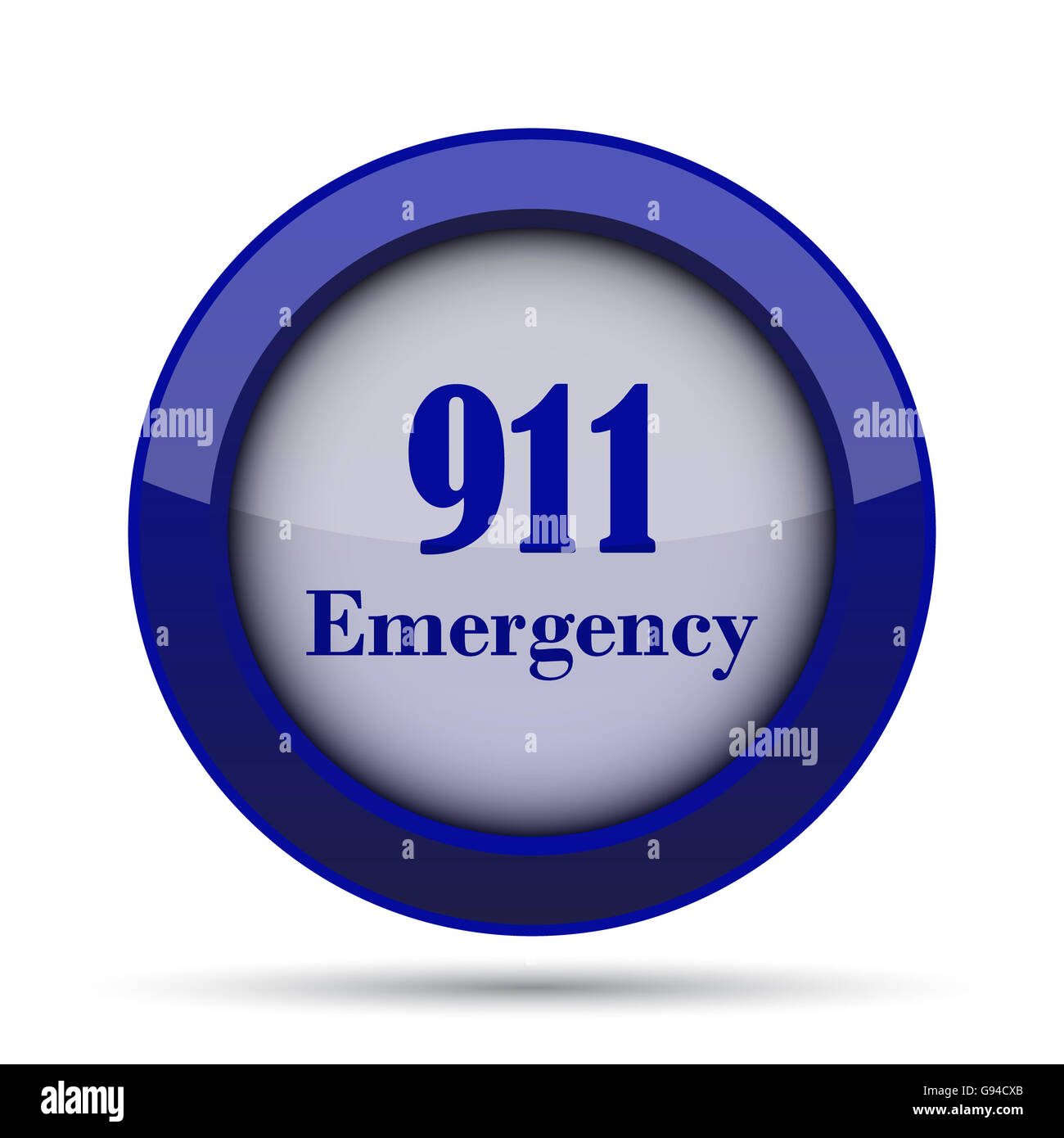911 Emergency icon. Internet button on white background Stock Photo - Alamy