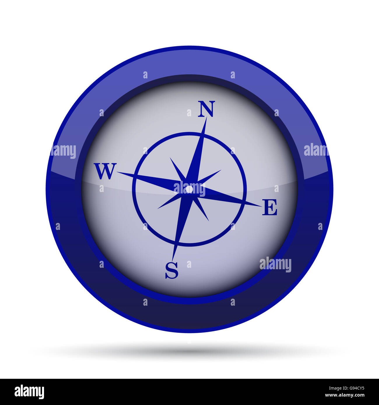 Compass icon. Internet button on white background Stock Photo - Alamy