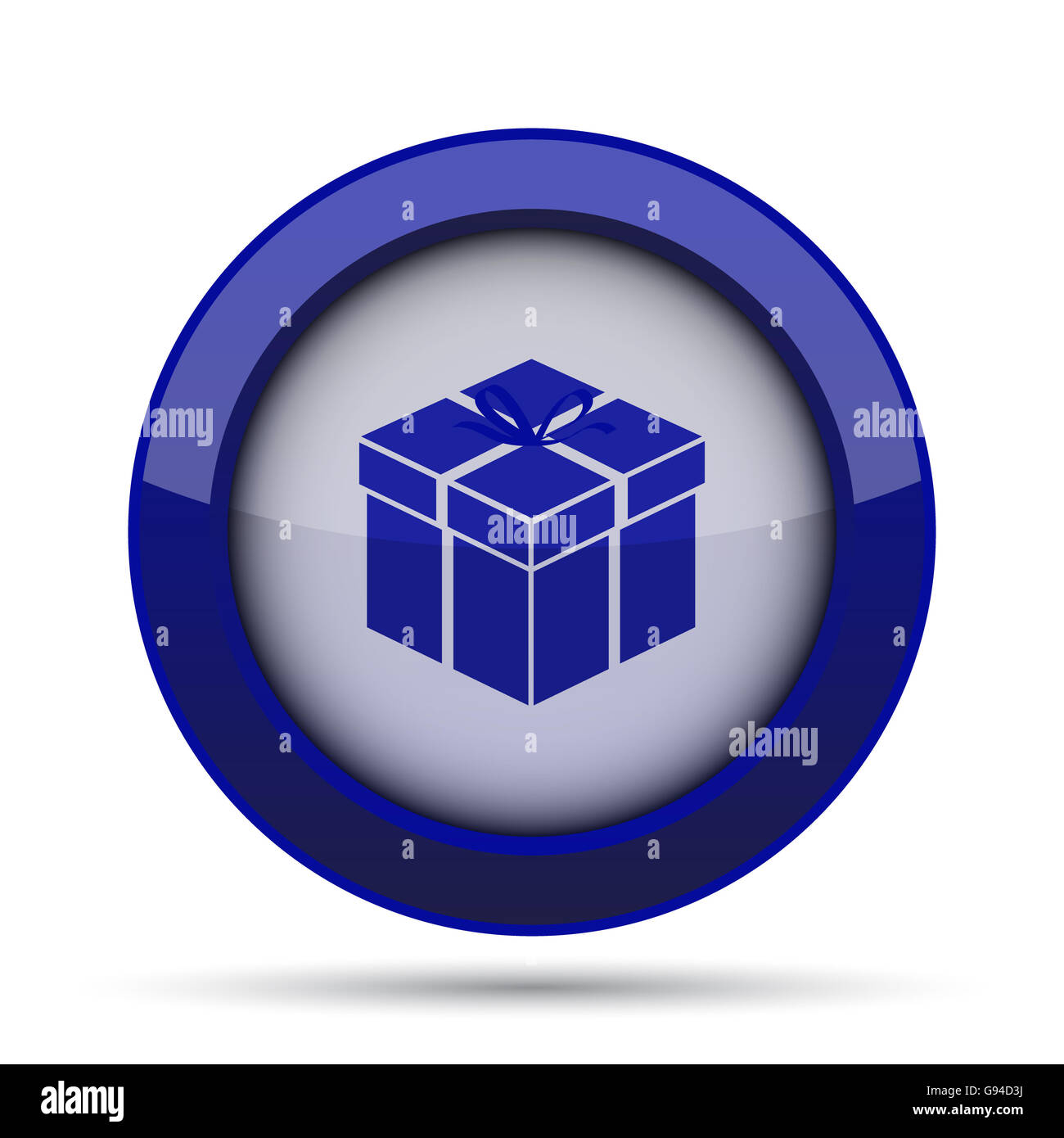 Gift icon. Internet button on white background Stock Photo - Alamy