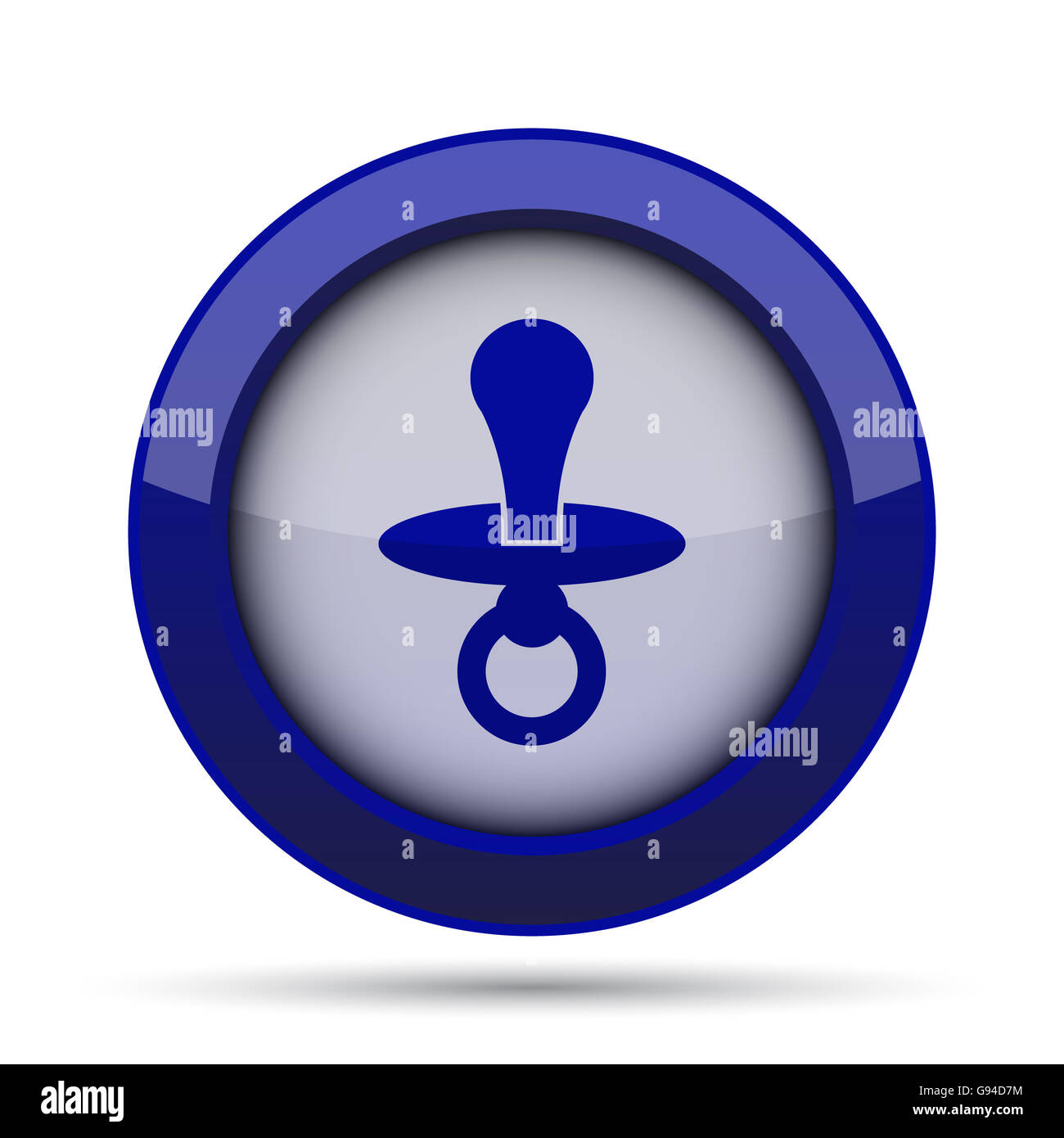 Pacifier icon. Internet button on white background Stock Photo - Alamy