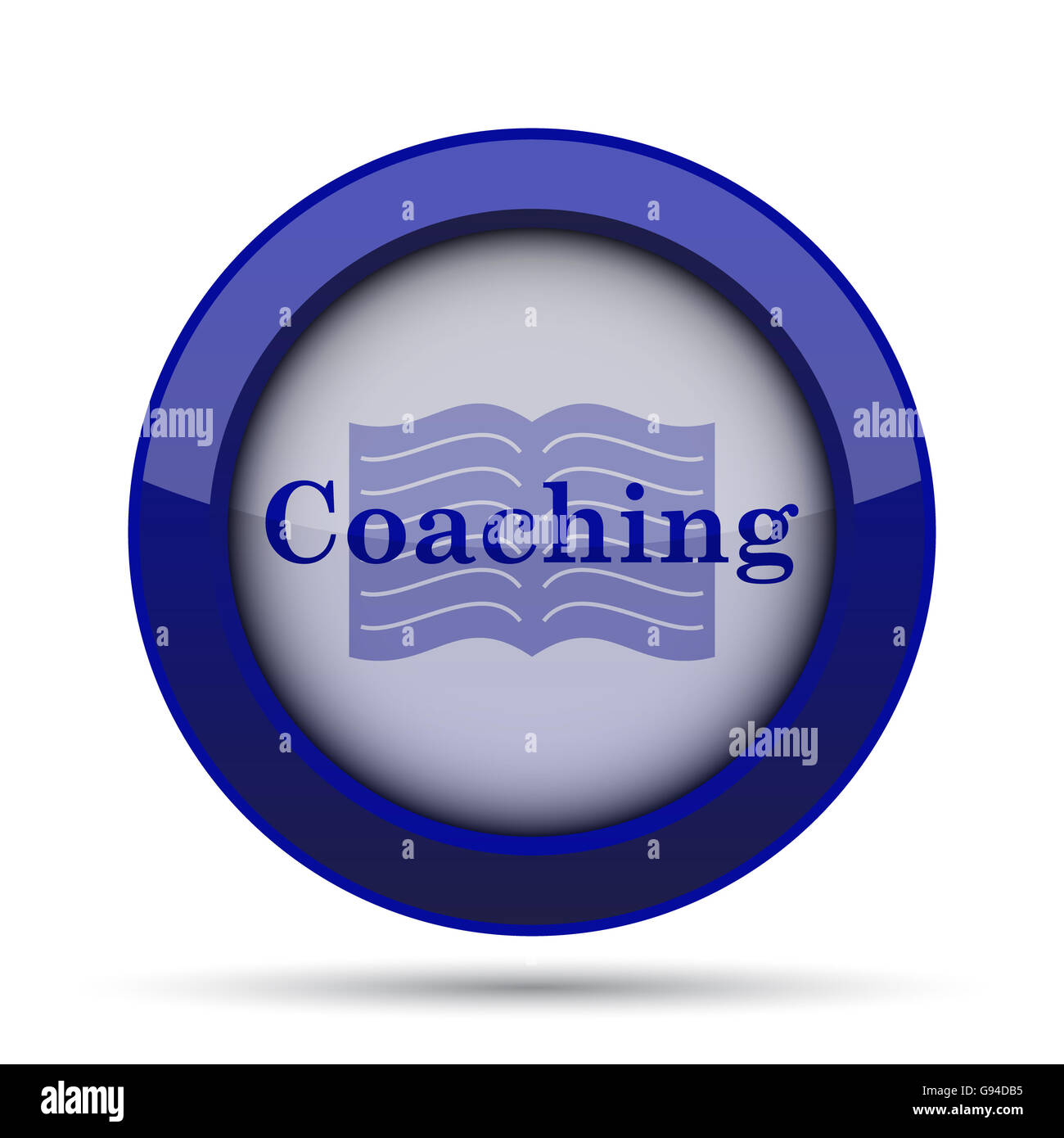Coaching icon. Internet button on white background Stock Photo - Alamy
