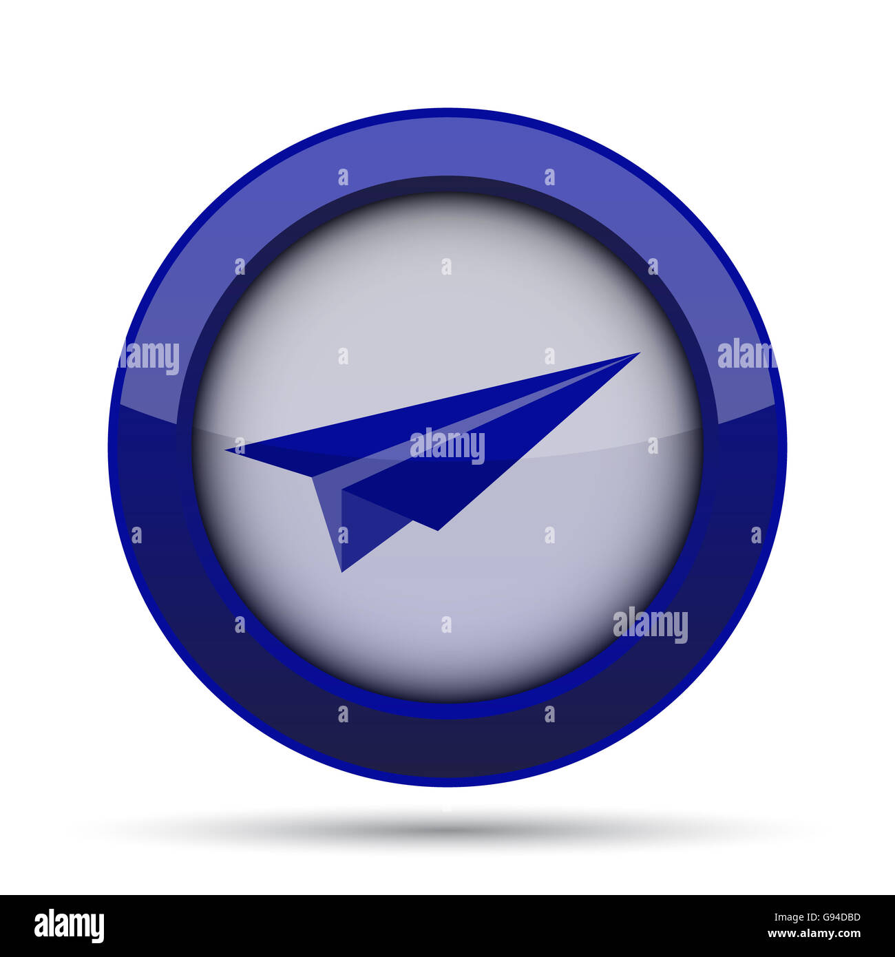 Paper plane icon. Internet button on white background Stock Photo - Alamy