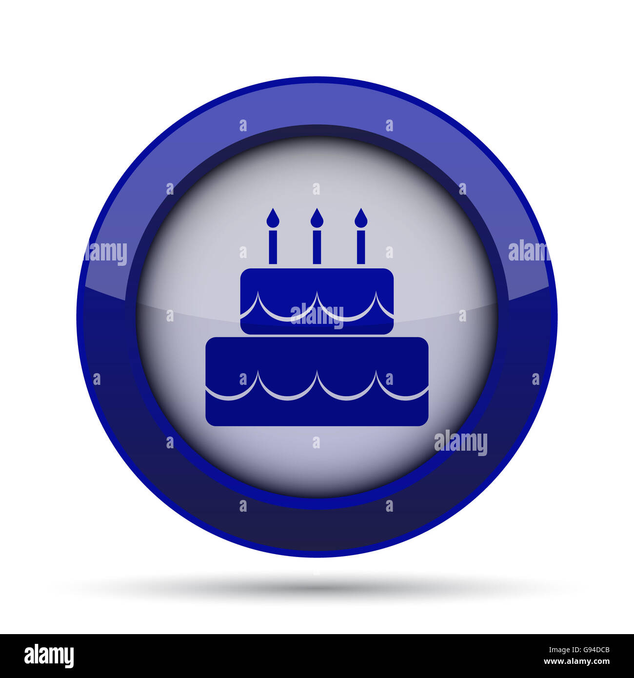 Cake icon. Internet button on white background Stock Photo - Alamy