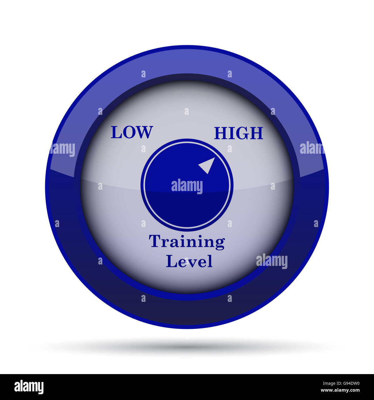 Training level icon. Internet button on white background Stock Photo ...