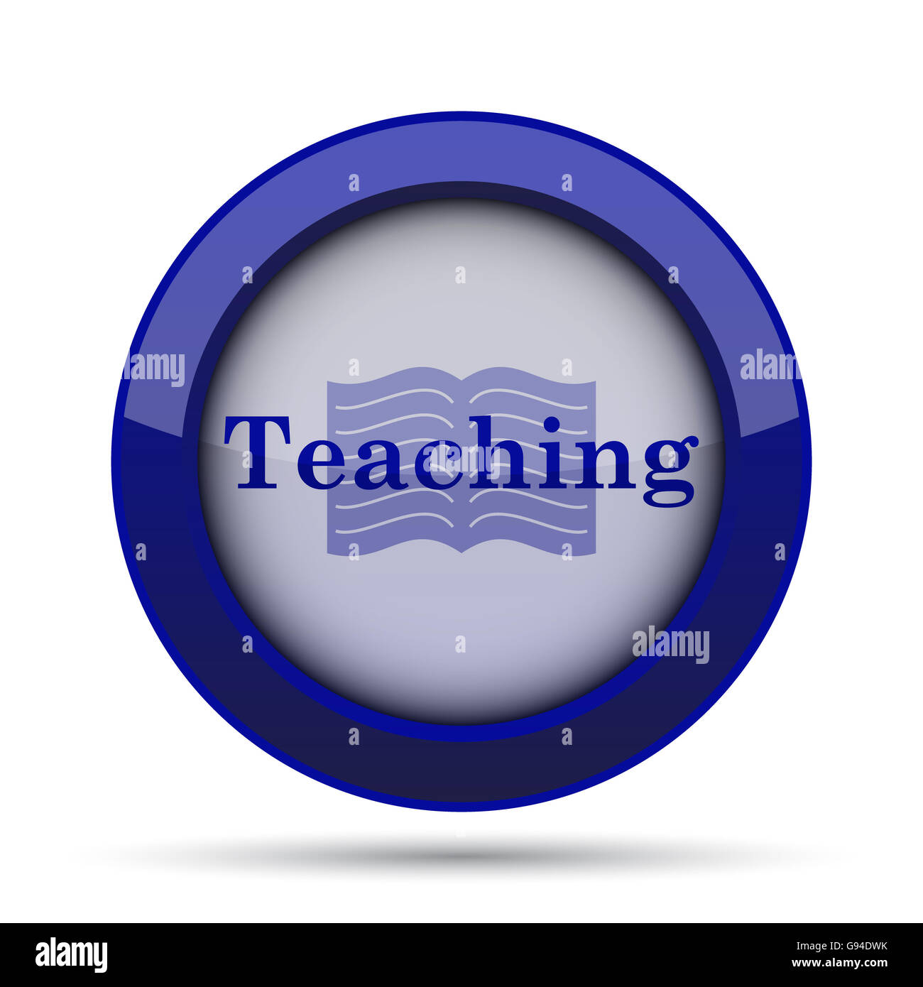 Teaching icon. Internet button on white background Stock Photo - Alamy