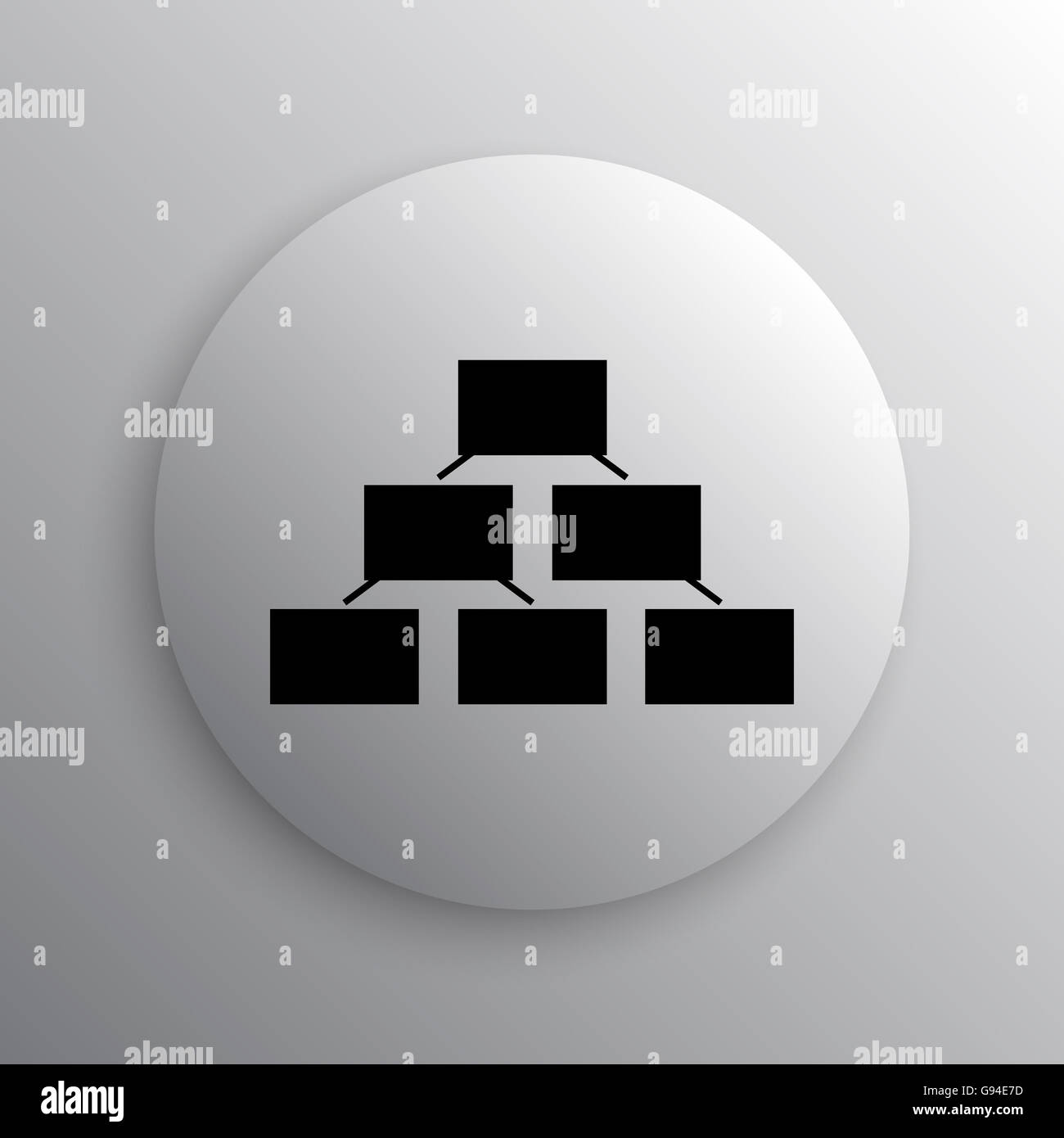 Organizational chart icon. Internet button on white background Stock ...