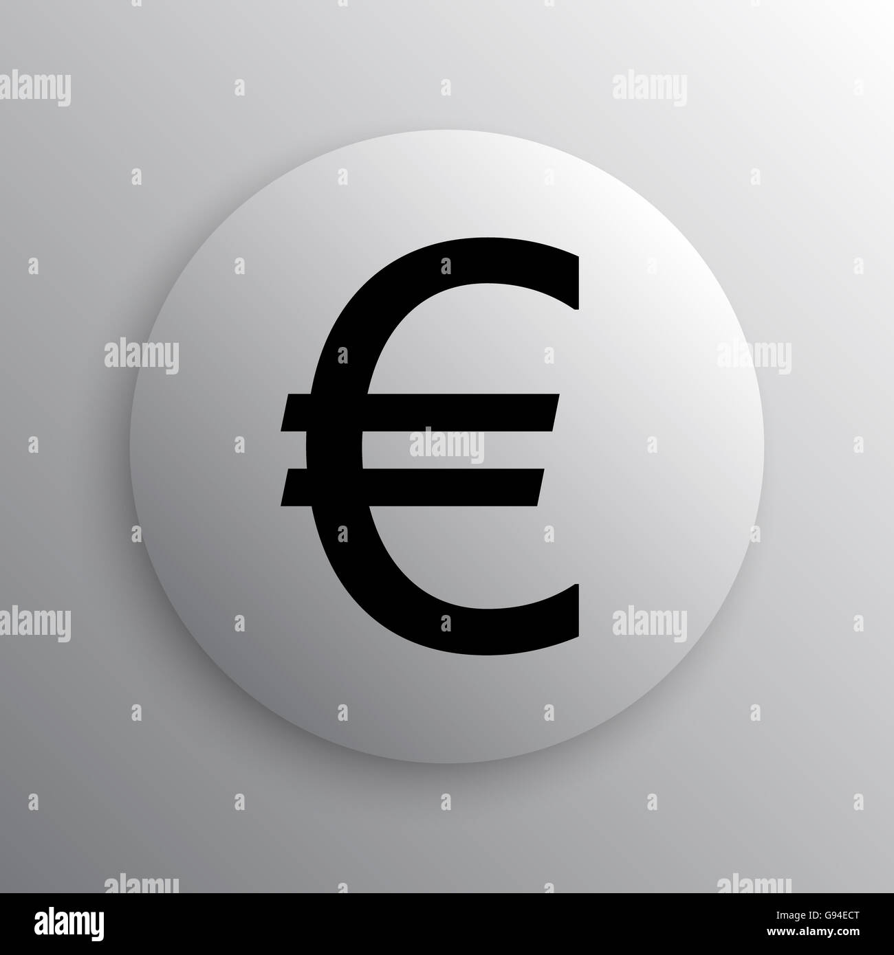 Euro icon. Internet button on white background Stock Photo - Alamy